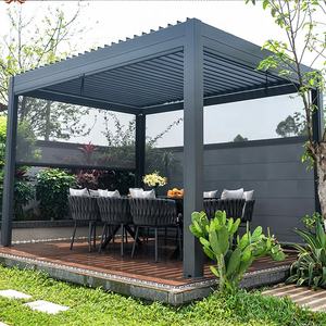 Pergolas étanches en aluminium Gazebos 3x3m 4x4m 10x12m pare-soleil motorisé pavillon <span class=keywords><strong>de</strong></span> <span class=keywords><strong>jardin</strong></span> extérieur abris <span class=keywords><strong>de</strong></span> <span class=keywords><strong>jardin</strong></span> - Product Image 3
