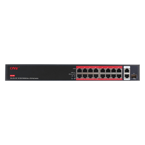 Switch PoE Gigabit No Estándar con 16 Puertos RJ45 de 10/100M + 2 Puertos Uplink de 10/100/1000M y 1 Puerto de Fibra SFP de 1000M - Product Image 1