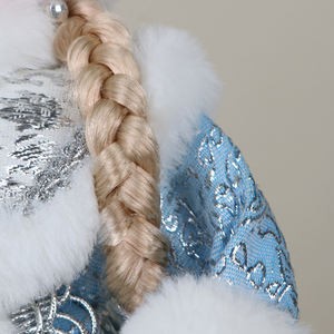 Design exclusif russe <span class=keywords><strong>Ded</strong></span> <span class=keywords><strong>Moroz</strong></span> et Snow Girl classique bleu électrique avec musique du nouvel an russe jouet animé boîte de couleur - Product Image 5