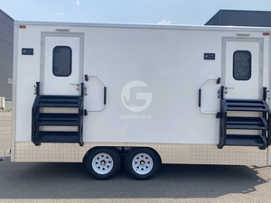 รถพ่วงห้องน้ำเคลื่อนที่สำหรับตั้งแคมป์กลางแจ้ง ดีไซน์ทันสมัย ถังเก็บขนาดใหญ่ ติดตั้งง่าย - Product Image 3