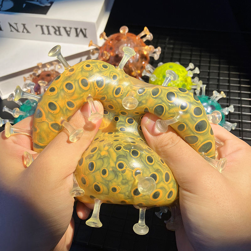 Sensory Fidget Toy Anti-Stress and Anxiety Relief Kids' Virus-Shaped Toy Made of TPR Material for Children