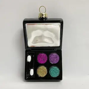 Özel glitter cam kız göz makyaj makyaj sanatçısı temalı göz farı paleti xmas hediyeler biblo süsler setleri noel ağacı için