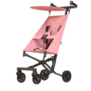热卖简约风格铝合金高景观超轻可折叠婴儿推车婴儿车四轮适合0-6岁儿童