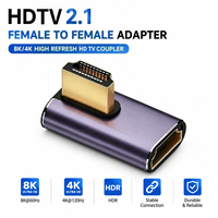 Adaptateur d'extension OEM DC en alliage d'aluminium pour connecteur TV, coupleur femelle-femelle 2.1 pour ordinateur portable, 8K60Hz 4K120Hz, pour moniteur TV PS5