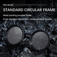 Lunettes de soleil rondes à teinte réglable pour la conduite avec filtre ND variable, style Steampunk Gothique, polarisées, rétro, de luxe, haut de gamme