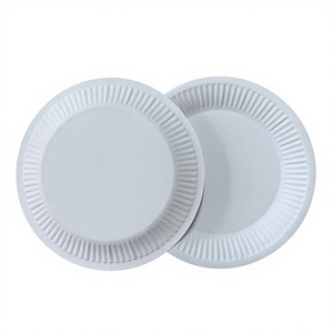 <span class=keywords><strong>Assiette</strong></span> <span class=keywords><strong>en</strong></span> <span class=keywords><strong>carton</strong></span> blanc de qualité alimentaire 6/7/9 pouces avec logo personnalisé et couleur personnalisée - Product Image 4