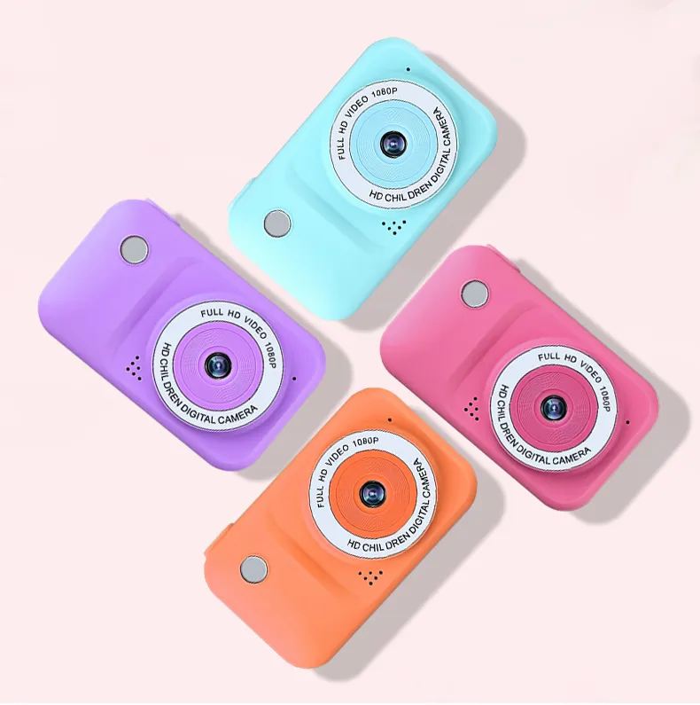 Mini câmera de brinquedo para crianças, presente com lente dupla HD de 2.4 polegadas, jogos, gravação de vídeo DV, câmeras digitais fashion Y2, câmera infantil
