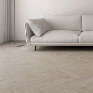 Revêtement de sol en plastique imperméable LVT SPC avec verrouillage par clic de luxe Conception en arête de poisson avec aspect en bois Carreau de vinyle de luxe à cliquer - Product Image 3