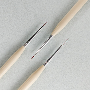 Lot de 3 pinceaux de précision en nylon ultra-fin pour nail art, manche en plastique macaron, virole sertie, pour liner et peinture, stylo de manucure professionnel - Product Image 3