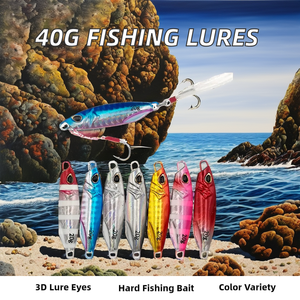 Esche da <span class=keywords><strong>Pesca</strong></span> 40g Fornitura all'Ingrosso per <span class=keywords><strong>Pesca</strong></span> in Mare dalla Barca Esca Artificiale Dura in Metallo Resistente per <span class=keywords><strong>Pesca</strong></span> al Bass Jigging - Product Image 3