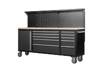 Coffret à outils professionnel sur roulettes de 84 pouces avec panneau perforé pour mécanicien