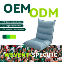 Fauteuil de sol ergonomique d'extérieur avec dossier multi-angles, rembourrage doux, chaise longue pliable avec cadre en acier 600D