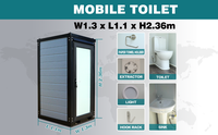 Douche et toilettes portables de conception moderne pour l'extérieur