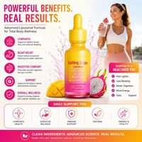 Private Label Mango Dragon Fruit smaak Liposomale Supplement Druppels, Kruidendruppels voor darmgezondheid en stofwisselingondersteuning