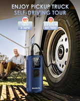 Compresseur d'air intelligent portable sans fil ABS pour pneus, gonflage 3 fois plus rapide, 160 PSI, avec lumière LED et affichage numérique pour voiture, camion, vélo