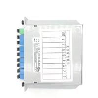 Splitter PLC Serat Optik SC UPC 1x2 1x4 1x8 1x16 1x32 Tipe Kaset PLC Optical Fiber Splitter