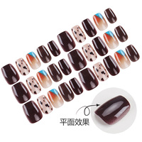 Faux ongles à presser portables courts, nouvelle collection automne/hiver, nude, rouge bordeaux profond, dégradé, carrés, brillants
