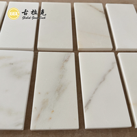 Goodluck Brique Naturel Calacatta Ambre Marbre Pierre Coupe à la Taille Marbre Poli Carrelage de Métro pour Mur Plancher Décoration de Luxe