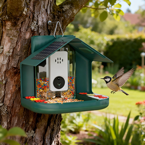 Vogelvoederhuisjes voor buiten van de fabrikant, met 2K vogelkijkcamera, ideaal als cadeau voor Kerstmis, witte olifant cadeaus. - Product Image 6