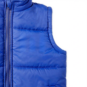 Gilet matelassé pour homme à col en V imprimé avec fermeture éclair et poches latérales, coupe-vent, en toile écologique, vêtement d'extérieur décontracté - Product Image 6