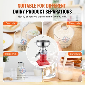 Petite machine à dégraisser le lait, séparateur de crème électrique en acier inoxydable pour produits laitiers - Product Image 6