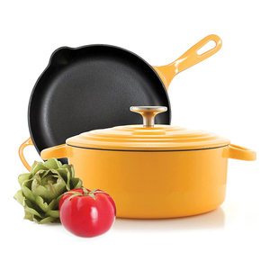 Ensembles d'ustensiles de cuisine en fonte émaillée antiadhésifs de haute qualité, personnalisés, écologiques, au design moderne et luxueux pour la maison - Vente en gros - Product Image 3