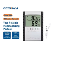 Termómetro higrómetro para interiores y exteriores con medición de humedad y temperatura digital LCD para el hogar con datos mínimos máximos