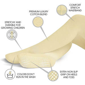 <span class=keywords><strong>Collants</strong></span> en coton avec prise antidérapante Leggings confortables pour bébés tout-petits et enfants Chaussette rose tissée personnalisée pour enfants - Product Image 2