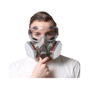 Máscara de Gas de Protección Facial Completa, Anti-Impactos, Reutilizable, Contra Polvo Industrial y Gases Tóxicos, Respirador Especial <span class=keywords><strong>para</strong></span> Pintura en Aerosol - Product Image 2