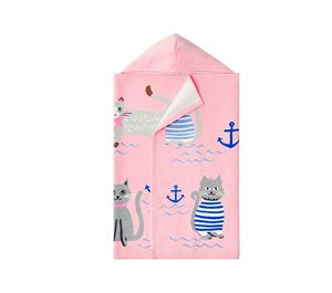 Asciugamano da Spiaggia per Bambini Certificato OEKO TEX-100, Morbidissimo Cotone Organico, Stampe Animali/Tinta Unita/Quadrate - Product Image 4