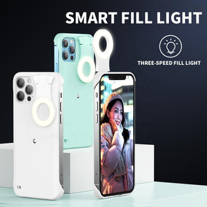 Nhà Máy Tùy Chỉnh Vòng Led Flash Light Up Fill Lights Ảnh Tự Sướng Vẻ Đẹp Điện Thoại Di Động Trường Hợp Bao Gồm Cho iPhone 12 Pro 11 13 Pro Max - Product Image 4
