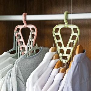 Triangle en plastique multifonctionnel portable neuf trous cintre stockage vêtements pantalons - Product Image 3