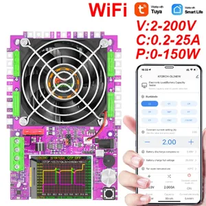 DL24EW 150W WiFi Tuya APP Smart Power Electronic Load Tester DC USB 18650 Voltage Current 48V Battery Capacity Monitor Tools