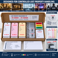 Hochwertiges Hotel-Management-Kit für Geopfropftes und Verlorenes mit Manipulationssicheren Beuteln, Dreifach-Etiketten und Anspruchsantragungsformularen