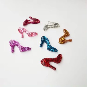 100 cái/túi sexy phẳng trở lại long lanh cao gót giày Miệng môi nhựa DIY Craft Charms nhân tạo phong cách hoàn hảo lưu niệm - Product Image 4