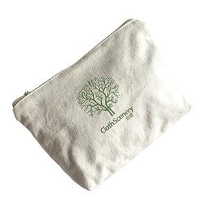 Pochette d'emballage en toile de coton biologique écologique avec cordon de serrage, en RPET recyclé naturel, lin, liège, pour maquillage, cosmétiques, parfums, shampoings - Product Image 1