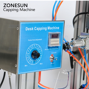 ZONESUN半自動デスクトップ空気圧プラスチックキャップスクリューマシン化粧品水飲料ガラススプレーボトルキャッピングマシン - Product Image 4