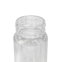 Pot à capsules en plastique PS transparent de 45 ml avec bouchon à vis et couvercle doré sérigraphié pour usage médical