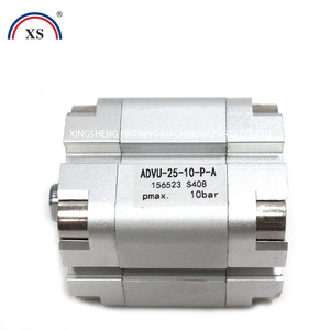 Cilindro neumático Xingsheng ADVU-25-10-P-A con pistón de aluminio para piezas de maquinaria de impresión - Product Image 1