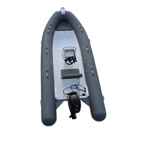 Bote Inflable de Pesca Catamarán de 5.5m con Certificación CE, Bote Inflable Rígido, Bote RIB 550 con Motor Fuera de Borda