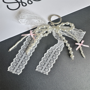 Hermoso llavero con cuentas de lazo, accesorio de correa para teléfono móvil para bolsos, estética mejorada para la comodidad de transporte del teléfono - Product Image 3