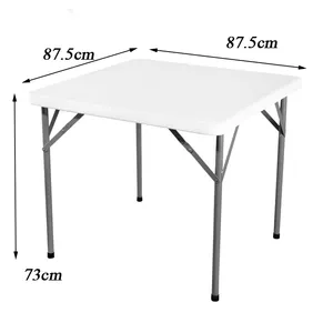 Harga grosir meja pernikahan persegi meja lipat putih digunakan untuk acara jamuan makan