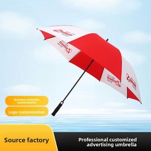 Proveedor de Paraguas Promocionales Personalizados, Innovadores, al por Mayor, de 30 Pulgadas, Grandes, Resistentes al Viento, con Paneles Rojos y Blancos Impresos en Serigrafía - Product Image 4