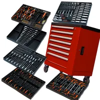 Caja de Herramientas mecánicas para reparación de automóviles, armario de herramientas con herramientas manuales, 7 cajones, 399 unidades