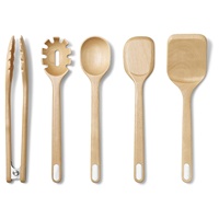 FLYWOD Accessoires Maison et Cuisine, Ensemble d'ustensiles de cuisine en bois de bouleau