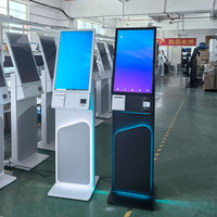 Nouveau design, kiosque de commande et de paiement à écran tactile de 27 pouces avec imprimante, scanner et terminal, kiosque de commande automatique pour la restauration rapide