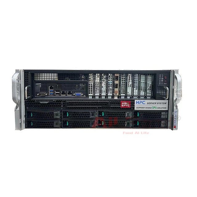 AiLFond 8 RTX4090 48GB AI GPU Server For And Deep Learning DeepSeek Support Dual CPU / 16 DDR5 RECC 32G With 4* 3000W PSU