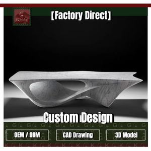 Table basse en marbre blanc <span class=keywords><strong>Bianca</strong></span> Carrara, prix d'usine GOLDKING, veines naturelles uniques pour les villas de luxe et les restaurants - Product Image 1