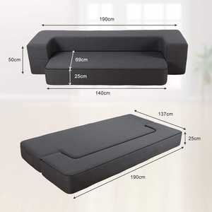 Sofá Cama Plegable Moderno de Espuma Viscoelástica, Sofá Futón Completo, Sillón Cama para Sala de Estar, Colchón para Invitados - Product Image 2