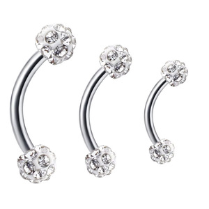 Vente directe usine – Bijoux fantaisie en acier inoxydable avec fermoir à vis, anneau de piercing pour <span class=keywords><strong>sourcil</strong></span>, design coloré avec zircon, pour femme - Product Image 2